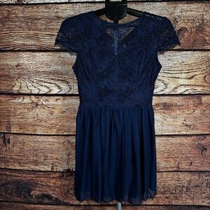 NWT - Speechless Navy Blue Lace Whimsigoth Dress